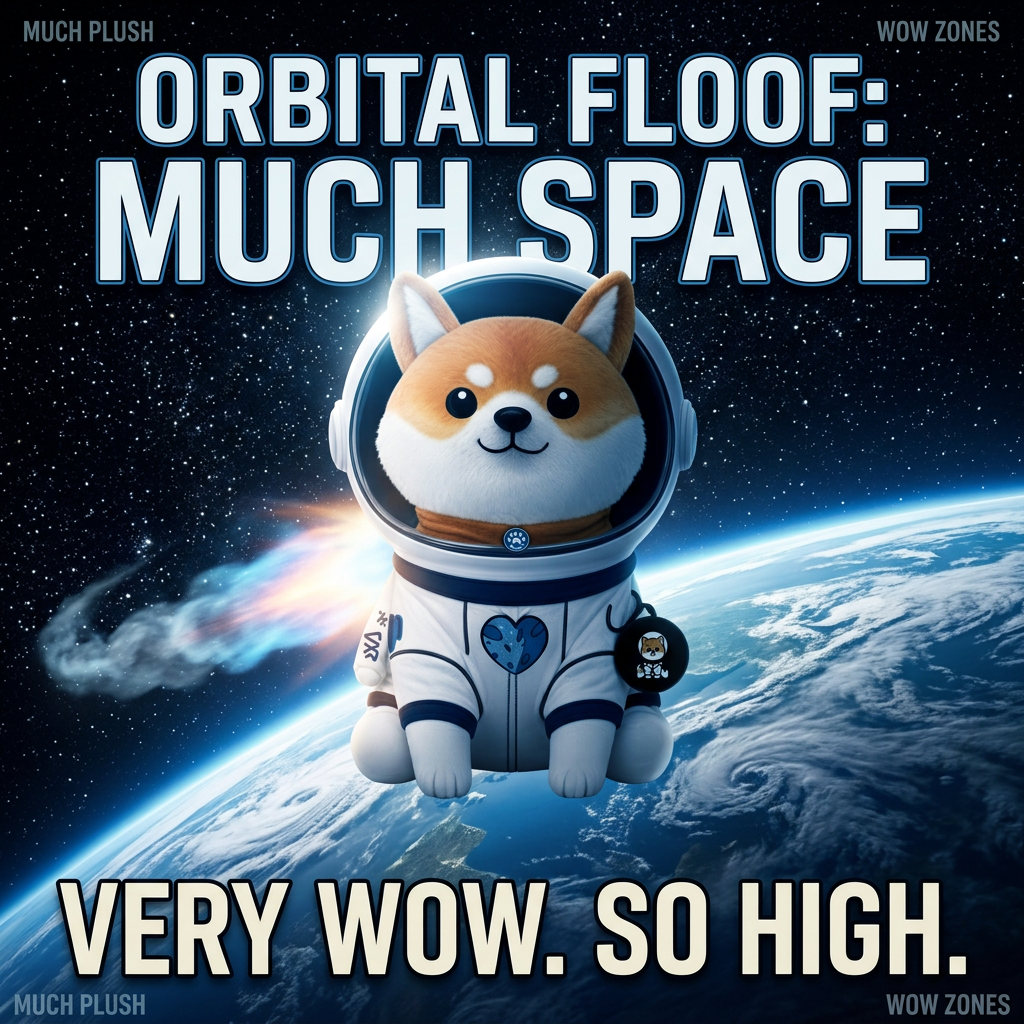 Asteroid the Shiba riding a SpaceX rocket holding a green candle chart